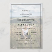 Elegante Beerdigung | Foto Order of Service Memori Programm (Vorderseite)