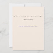 Elegante Beerdigung/Gedenkfeier Einladung (Rückseite)