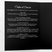 Elegante Beerdigung/Gedenkfeier mit 7 Fotos Dreifach-gefaltete Programmkarte (Innen Erste Seite)