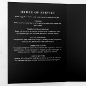 Elegante Beerdigung/Gedenkfeier mit 7 Fotos Dreifach-gefaltete Programmkarte (Innen Erste Seite)