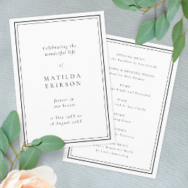 Elegante Beerdigung | Klassischer Dienstorden Programm