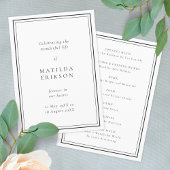 Elegante Beerdigung | Klassischer Dienstorden Programm