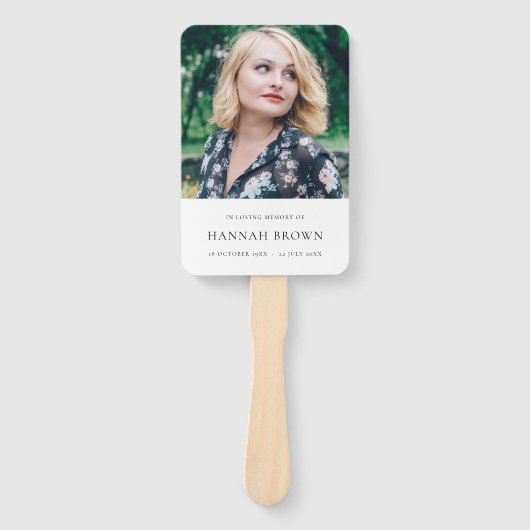 Elegante Beerdigung | Minimalistische Feier des Le Fächer (Vorderseite)