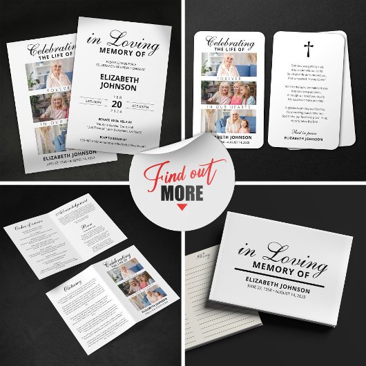 Elegante Beerdigung mit FotoCollage Programm