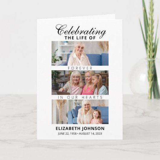 Elegante Beerdigung mit FotoCollage Programm (Vorderseite)