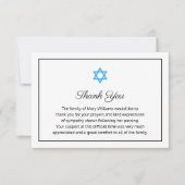 Elegante Beerdigung religiöser Star von David Dank Dankeskarte (Vorderseite)