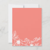 Elegante Beerdigung Vielen Dank| Korallenmagnolia Dankeskarte (Rückseite)