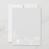 Elegante Beerdigung Vielen Dank| Silver Magnolia Dankeskarte (Rückseite)