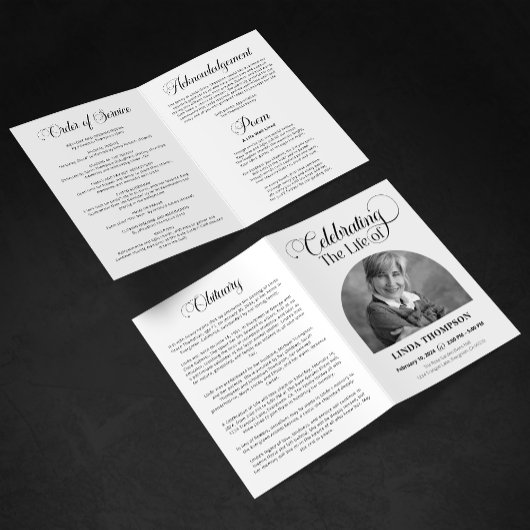 Elegante Beerdigungsfeier Programm