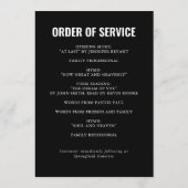 Elegante Beerdigungsfeierprogramme mit Foto Programm (Rückseite)