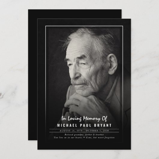 Elegante Beerdigungsfeierprogramme mit Foto Programm (Vorne/Hinten)