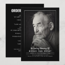 Elegante Beerdigungsfeierprogramme mit Foto