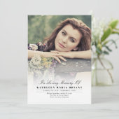 Elegante Beerdigungsfeierprogramme mit Foto Programm (Stehend Vorderseite)