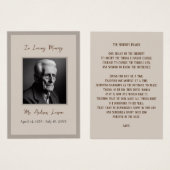 Elegante Beerdigungskarte (Vorne & Hinten)