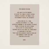 Elegante Beerdigungskarte (Rückseite)