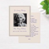 Elegante Beerdigungskarte (Schreibtisch)