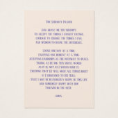 Elegante Beerdigungskarte (Rückseite)