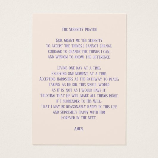 Elegante Beerdigungskarte (Rückseite)