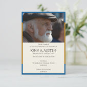 Elegante Beerdigungskarte - Kleines Format | Dankeskarte (Stehend Vorderseite)