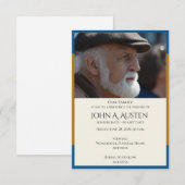 Elegante Beerdigungskarte - Kleines Format | Dankeskarte (Vorne/Hinten)