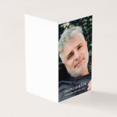 Elegante Beerdigungskarte mit Foto (Vorderseite)