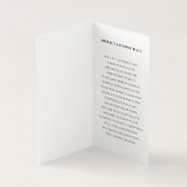 Elegante Beerdigungskarte mit Foto (Innenseite)