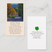 Elegante Beerdigungskarte Visitenkarte (Vorne/Hinten)