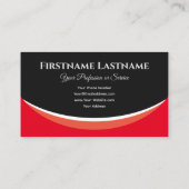 Elegante Beerenformen auf schwarzem Monogramm-3d-E Visitenkarte (Rückseite)