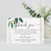 Elegante Begräbniskarte Dankeskarte (Stehend Vorderseite)