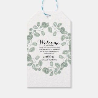 Elegante Begrünung Hochzeits-Willkommensgeschenk-A Geschenkanhänger