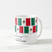 Elegante Begrüßung MEXICO FLAG Kaffee Tasse (VorderseiteRechts)