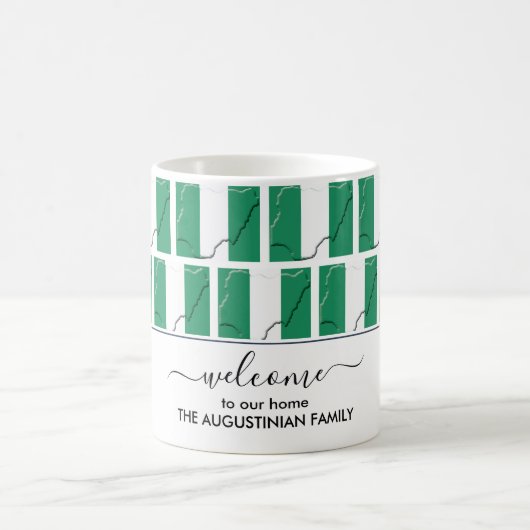 Elegante Begrüßung NIGERIA FLAG Kaffee Tasse (Mittel)