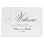 Elegante Begrüßungstaschen Große Geschenktüte (Vorderseite)