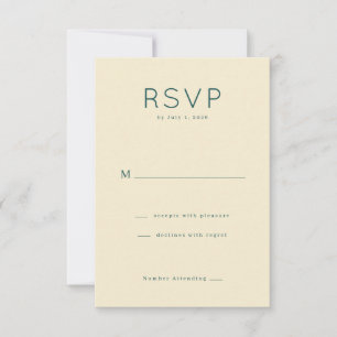 Elegante Beige-Antwortkarte RSVP Karte