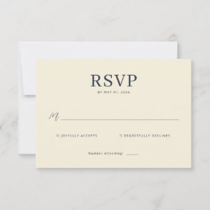 Elegante Beige-Antwortkarte RSVP Karte