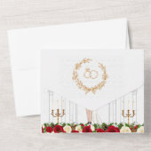 Elegante Beige Bläserei Einladung (Rückseite)