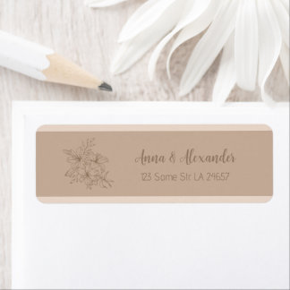 Elegante Beige Blumenhochzeit