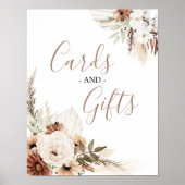 Elegante Beige Boho Pampas Grass Cards & Geschenke Poster (Vorne)