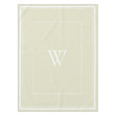 Elegante Beige Border Script Monogram Letter Showe Tischdecke (Vorderseite)