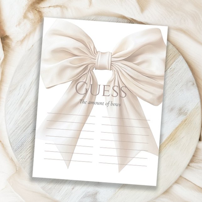 Elegante Beige Bow rät, wie viel Spiel (Von Creator hochgeladen)