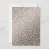 Elegante Beige Champagne Marble & Glitzer Wedding Einladung (Rückseite)