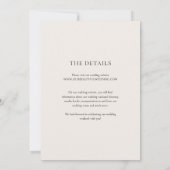 Elegante Beige Classic Wedding Save The Date (Rückseite)