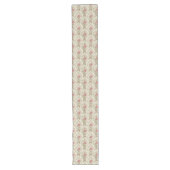 Elegante Beige Damask Blush Rose Viktorianisch Ins Großer Tischläufer (Vorderseite)