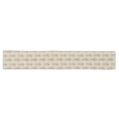 Elegante Beige Damask Blush Rose Viktorianisch Ins Großer Tischläufer (Horizontal)