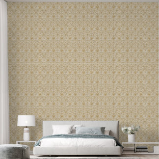 Elegante beige Damast-Tapete Tapete