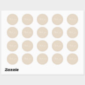 Elegante beige Dankeschön-Verpackung Geschenk Gesc Runder Aufkleber (Blatt)