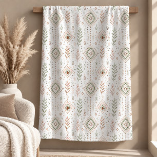 Elegante Beige Elfenbein Salbei Boho Regenbogen-De Fleecedecke