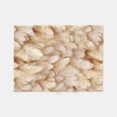 Elegante beige Federn Fleecedecke (Vorderseite (Horizontal))