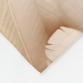 Elegante beige Federn Fleecedecke (Ecke)