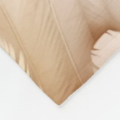 Elegante beige Federn Fleecedecke (Ecke)